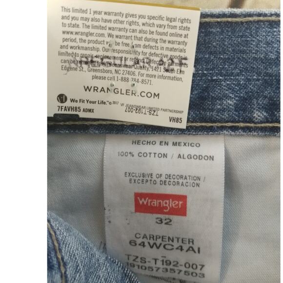 Wrangler Carpenter Jean Shorts Blue Size 32 - Picture 5 of 7